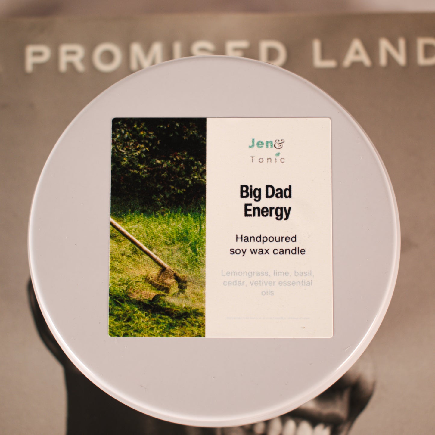 Grief Pants soy wax wood wick candle