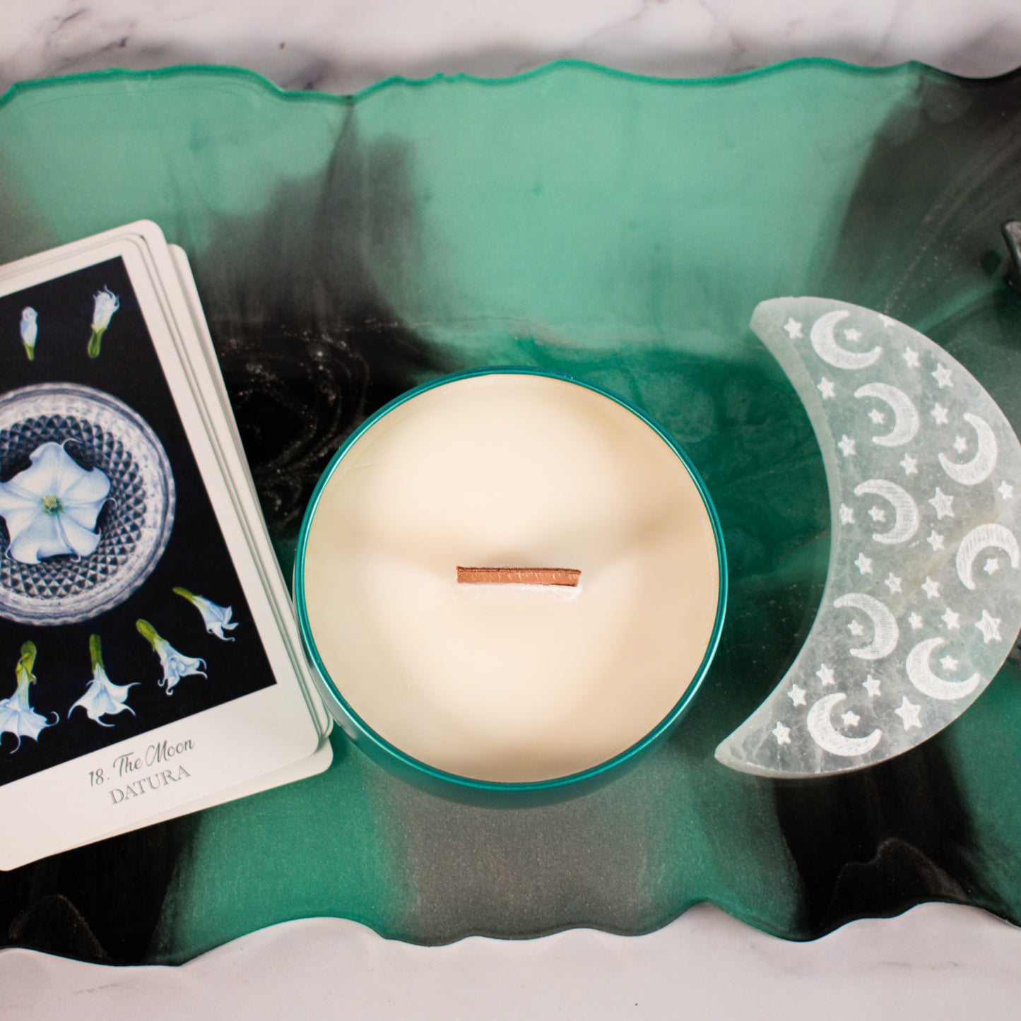 Moon scented candle