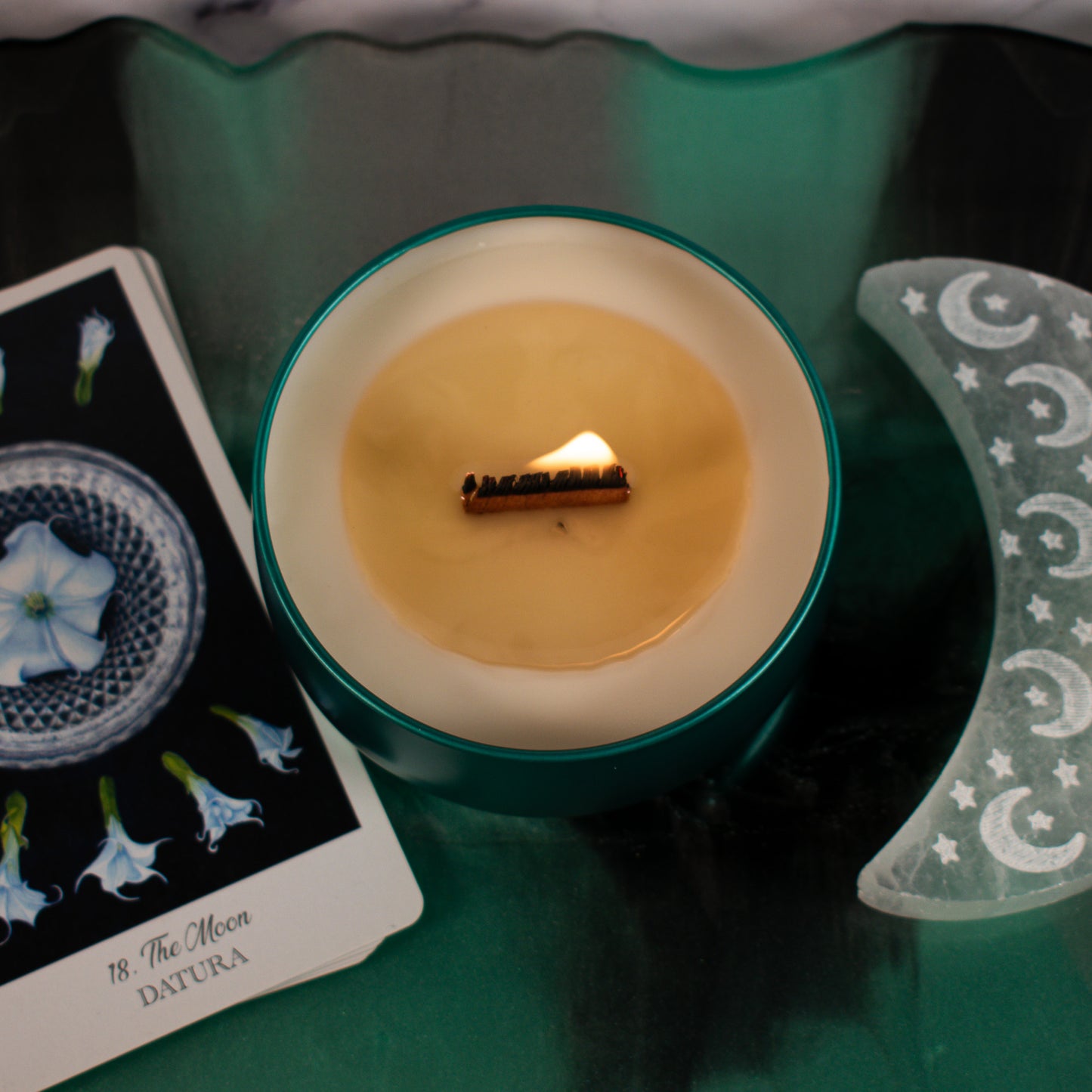 Moon scented candle