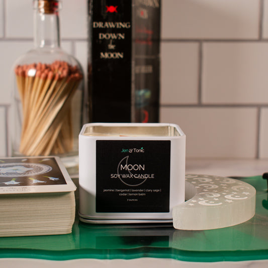 Moon scented candle
