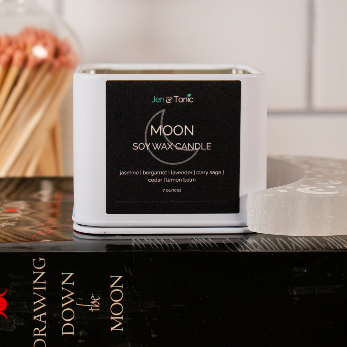 Moon scented candle