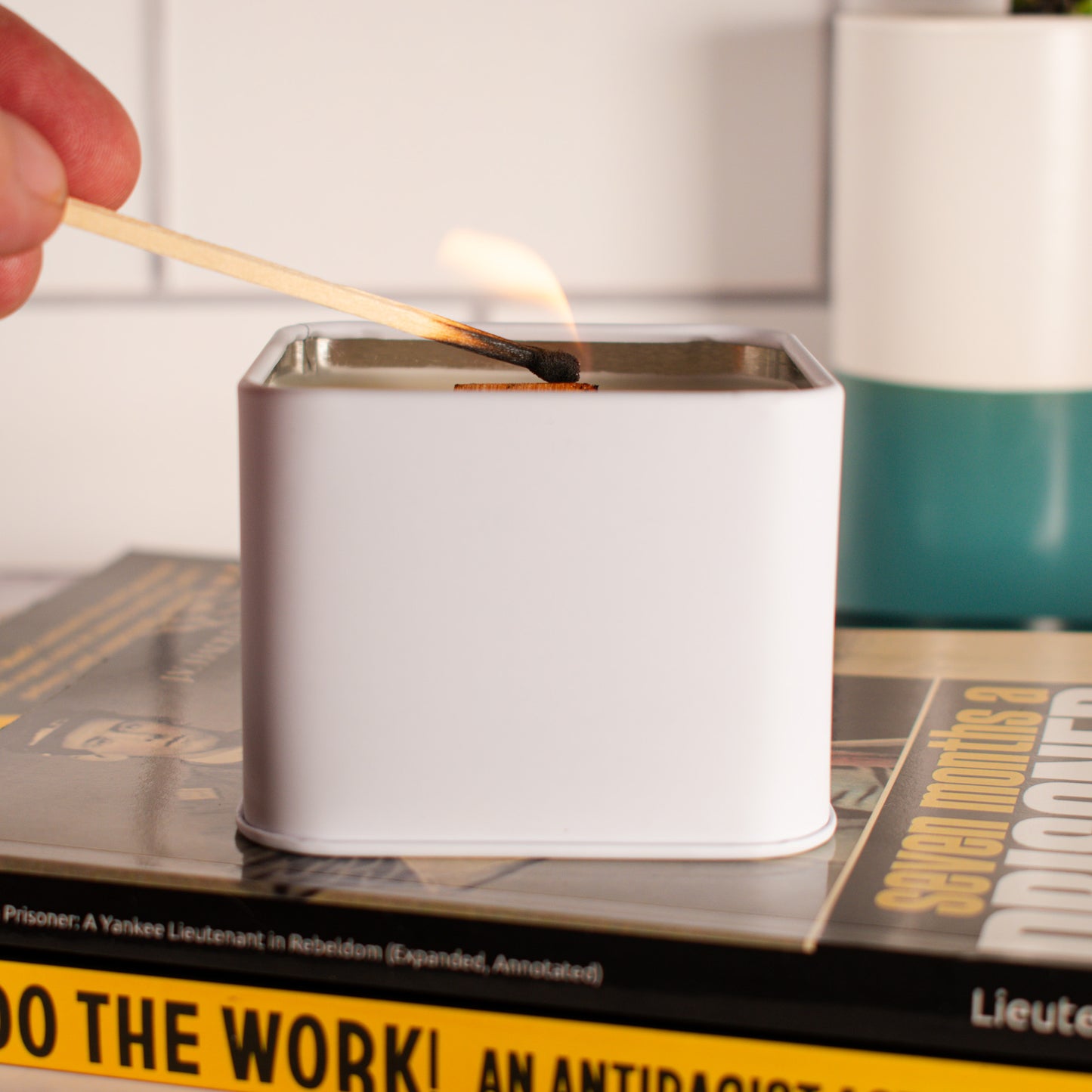 Big Dad Energy soy wax wood wick candle