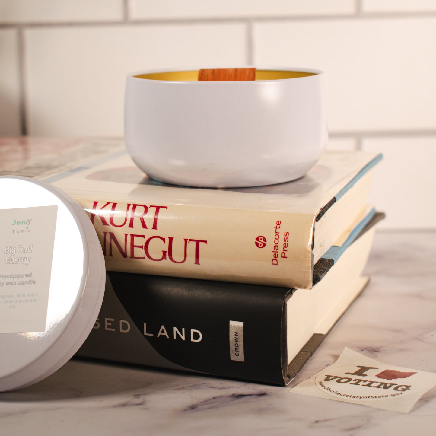 Abolish ICE soy wax wood wick candle