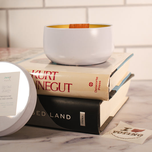 Big Dad Energy soy wax wood wick candle