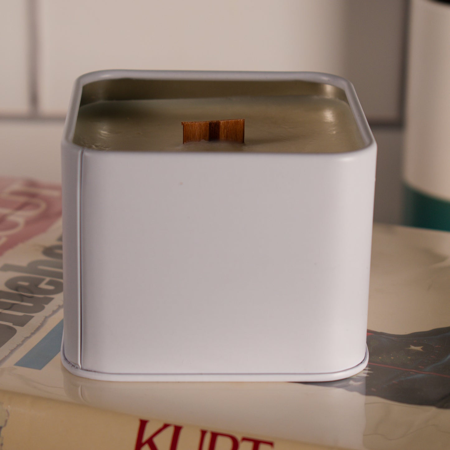 Big Dad Energy soy wax wood wick candle