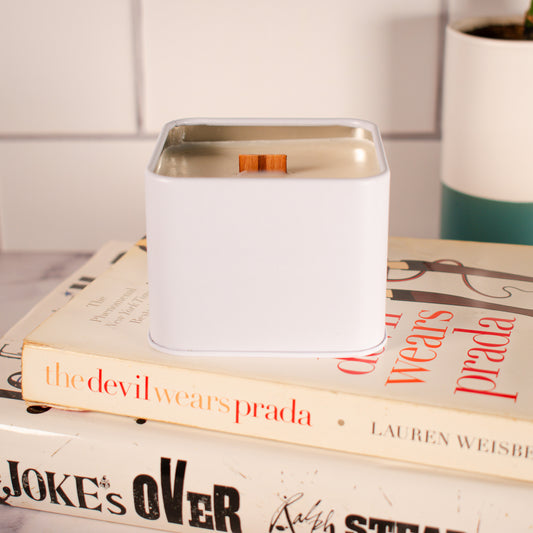 Grief Pants soy wax wood wick candle