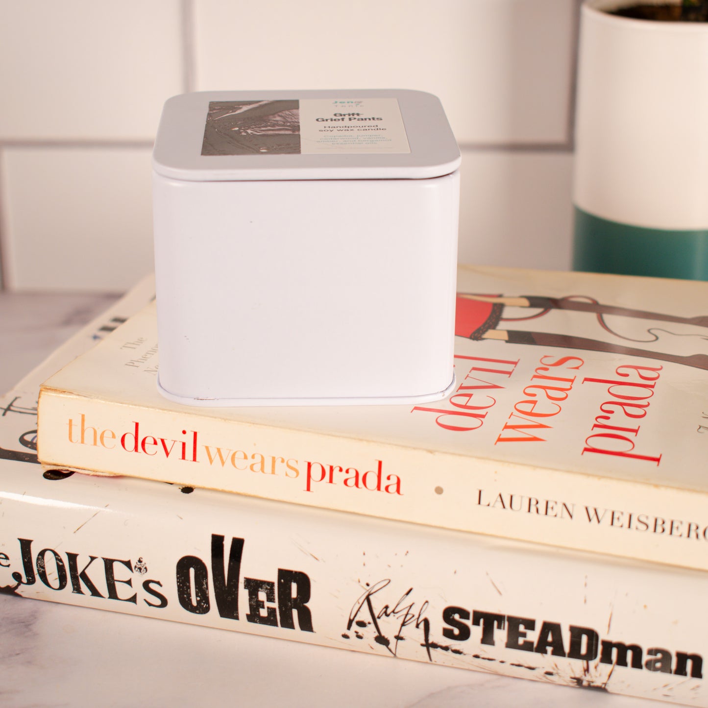 Grief Pants soy wax wood wick candle