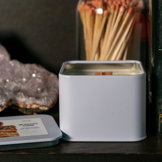 JD Vance's Couch soy wax wood wick candle