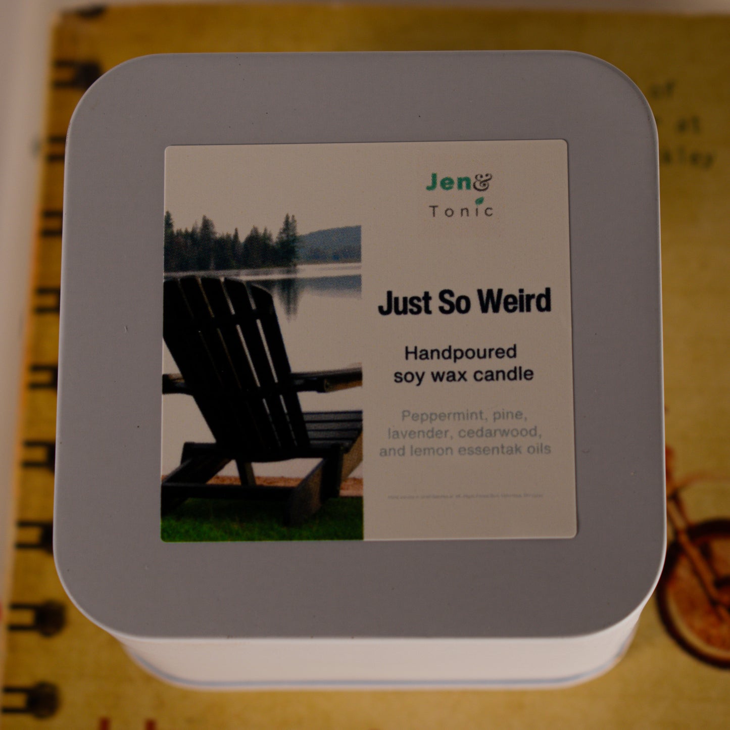 Just So Weird soy wax wood wick candle