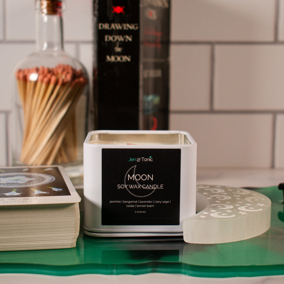 Moon scented candle