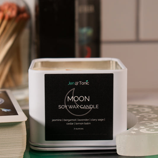 Moon scented candle