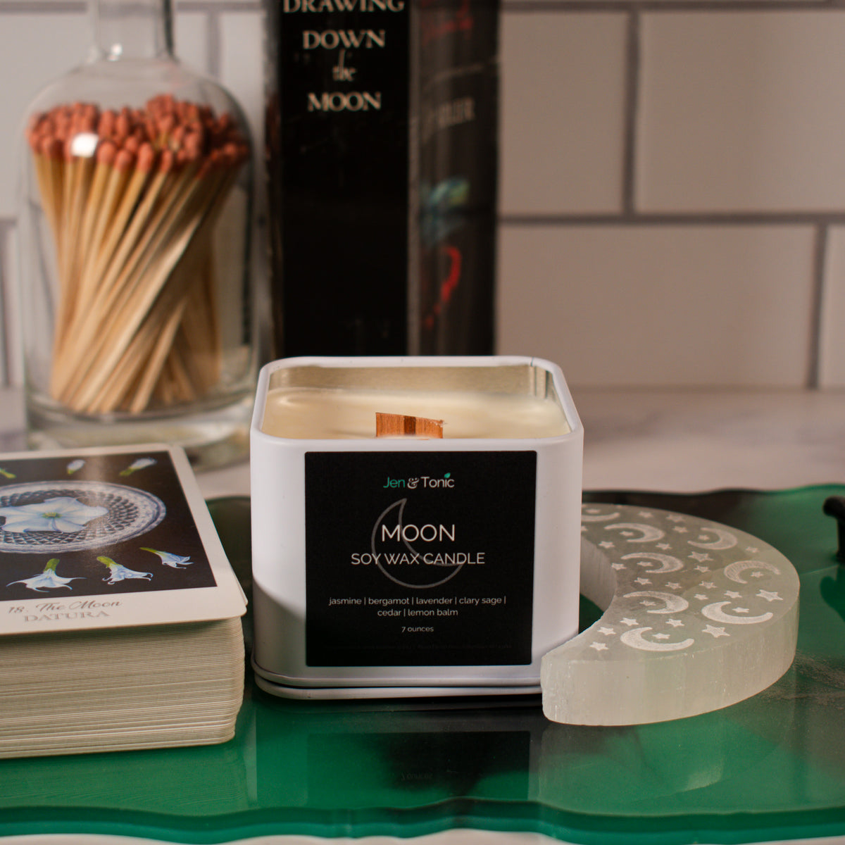 Moon scented candle