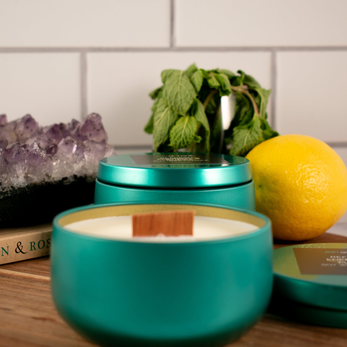 Refresh: Energize & Purify Lemon Mint Leaf Candle